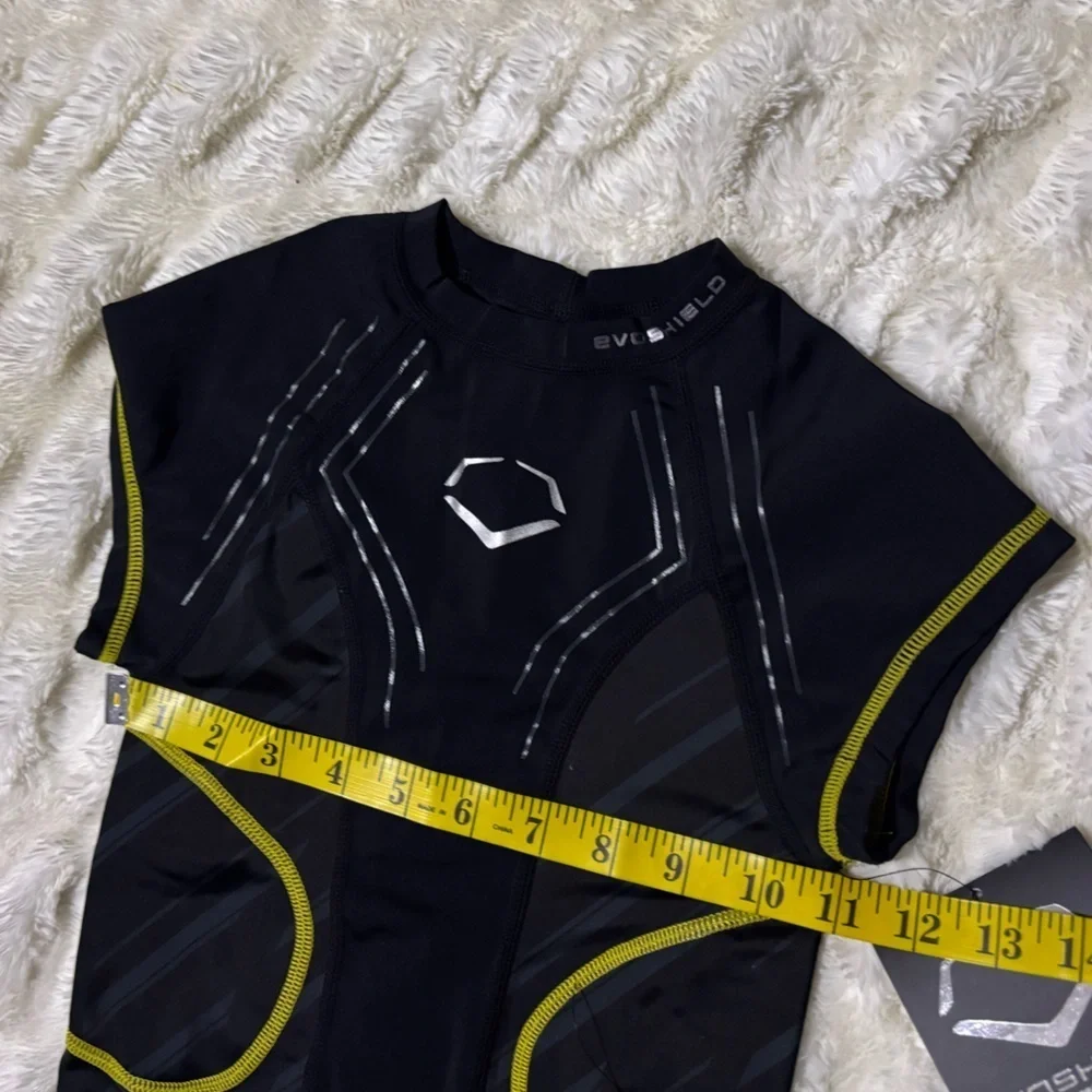 NWT EVOSHIELD CustomTech EvoAlpha Football Rib Shirt Black Grey
